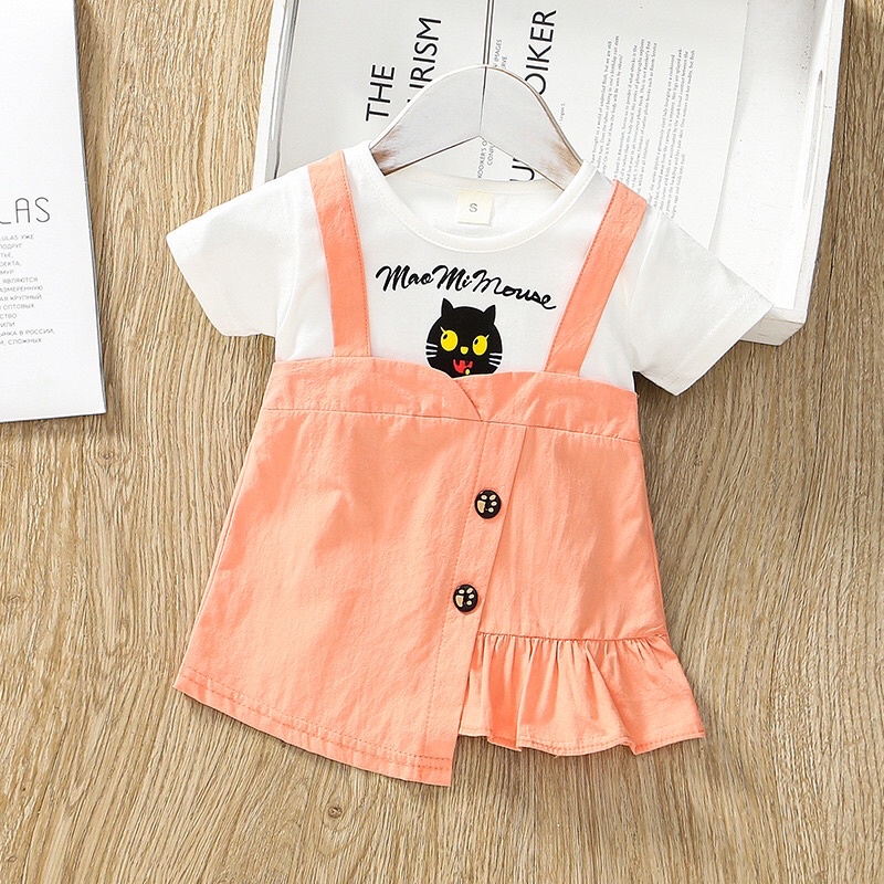 Váy bé gái cotton mát lịm size 0-3t
