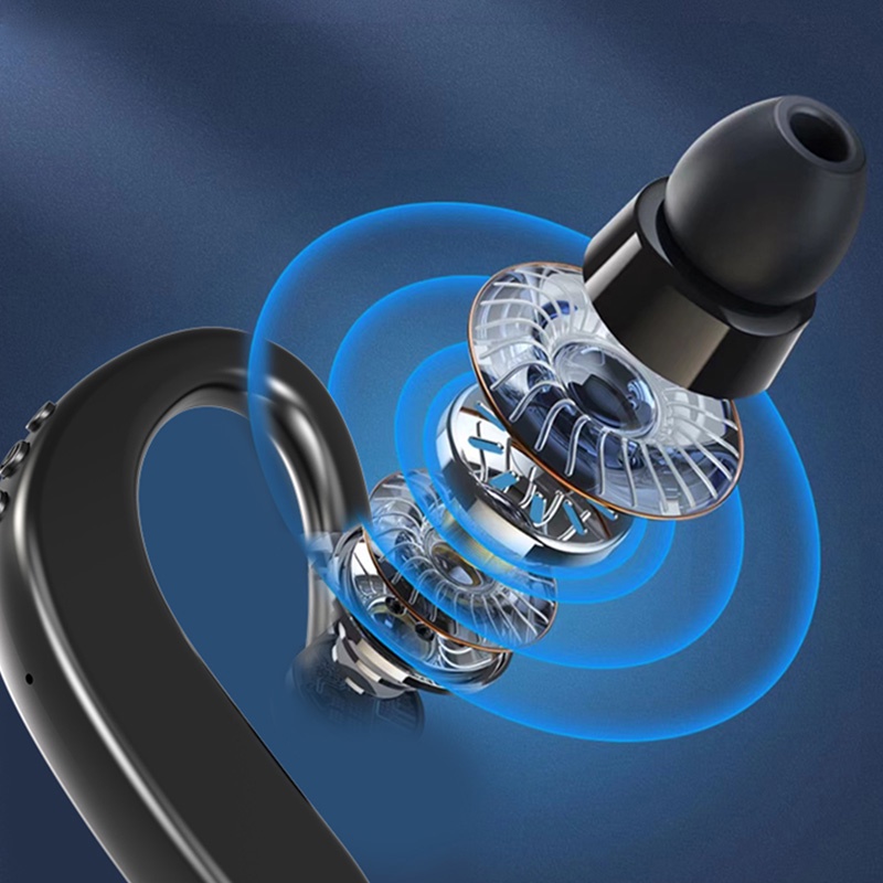 Tai Nghe bluetooth Không Dây Móc Tai Có Mic hd Chống Thấm Nước Cho Tất Cả Các Dòng Điện Thoại Thông Minh