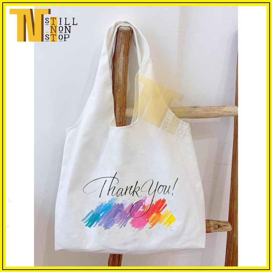 Túi đeo vai (VẢI CANVAS MỀM - QUAI LIỀN) - THANK YOU