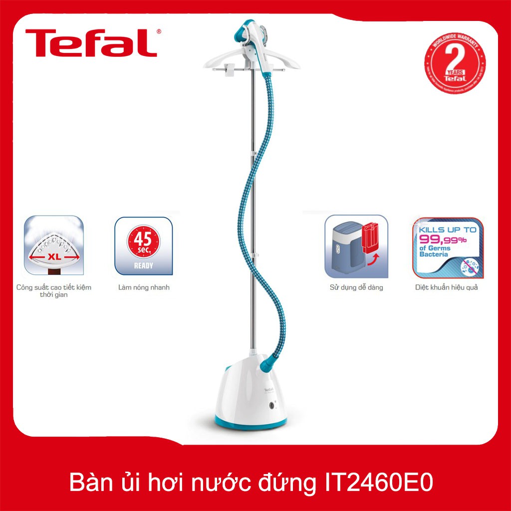 Bàn ủi hơi nước đứng Tefal IT2460E0 công suất 1800W - Hàng chính hãng, bảo hành 24 tháng