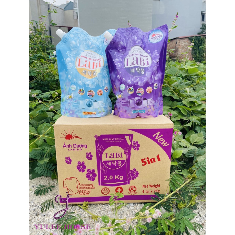 NƯỚC GIẶT XẢ LABI ÁNH DƯƠNG - NƯỚC LÀM THƠM QUẦN ÁO CAO CẤP DẠNG TÚI 2KG