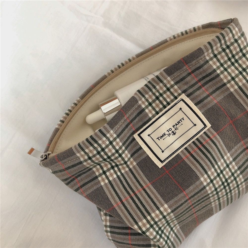 [Hàng mới về] Túi đựng mỹ phẩm sức chứa lớn phong cách Hàn Quốc retro cho nữ