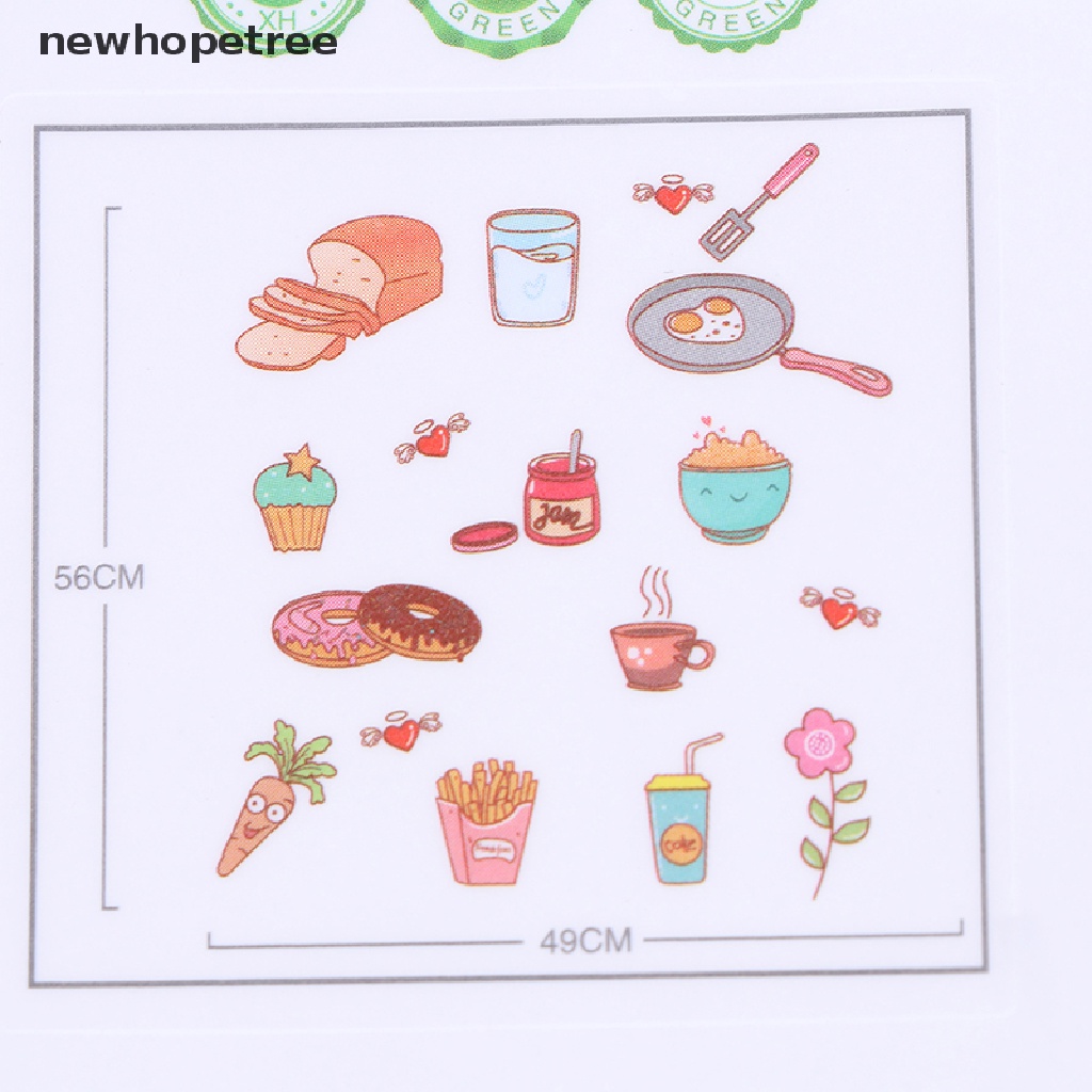 Sticker Vinyl Dán Tường Tự Dính Họa Tiết Thức Ăn Dùng Trang Trí Nhà Bếp