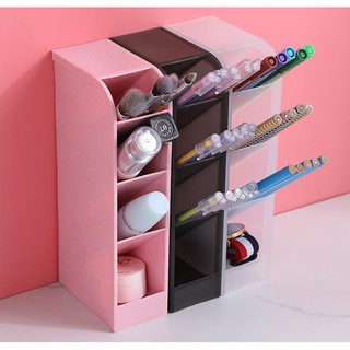 Kệ nhựa để bút 4 tầng - Hộp đựng bút, mỹ phẩm