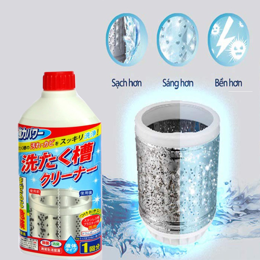 Nước Tẩy Lồng Làm Sạch Và Khủ Mùi Máy Giặt Siêu Sạch 400ml Nội Địa Nhật Bản - KJ HOME