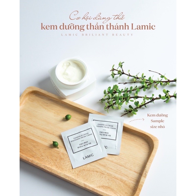 Kem dưỡng trắng ngừa thâm nám trứng cá tầm Lamic ginseng caviar facial cream
