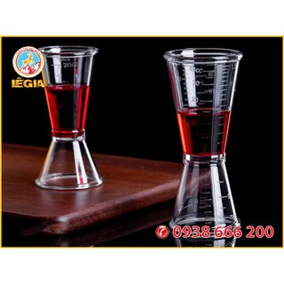 Ly đong, jigger định lượng pha chế 2 đầu nhựa các size