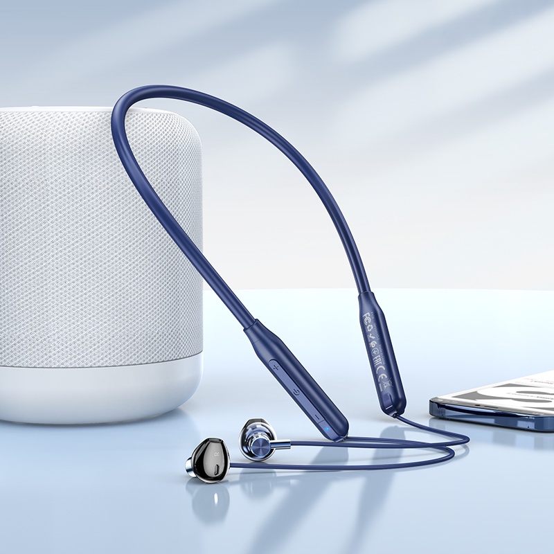 Tai nghe nhét tai HOCO. ES58 bluetooth 5.0 âm thanh siêu trầm tích hợp mi cờ rô kiểu đeo cổ thể thao chống nước giảm ồn