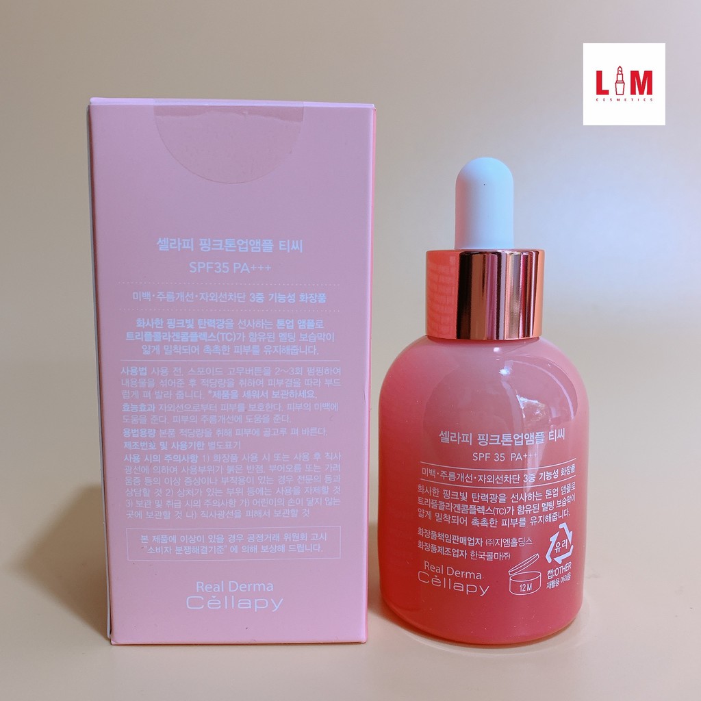 Tinh chất dưỡng trắng căng bóng Serum Cellapy Pink Tone Up Ampoule 30g [Chính Hãng]