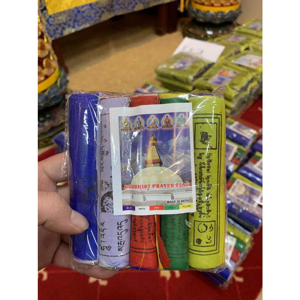 [PBMC]CỜ LUNGTA NGŨ SẮC - PHONG MÃ NEPAL (3 SIZE)(gói 5 cuộn)