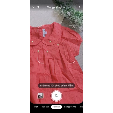 Váy bé gái thô gạo đỏ thêu jam jenny