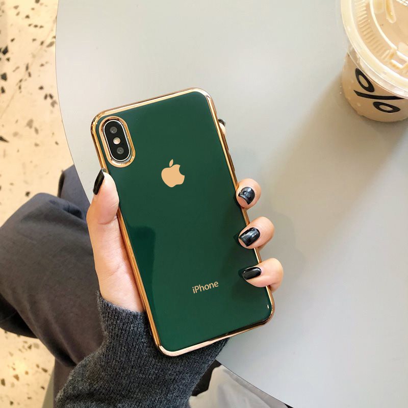 Ốp lưng iphone Logo Táo Viền Mạ Vàng 6/6plus/6s/6s plus/6/7/7plus/8/8plus/x/xs/xs max/11/11 pro/11 promax