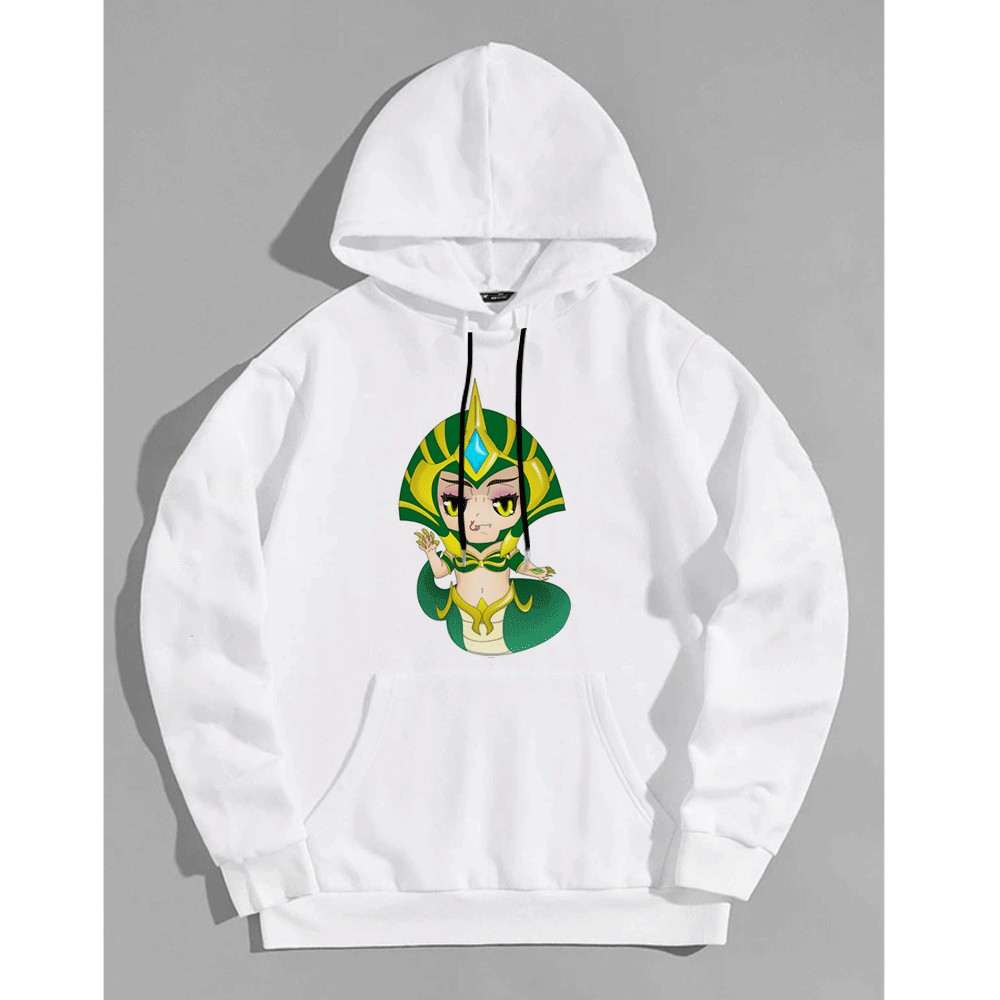 Áo Khoác Nỉ Bông, Áo Hoodie Liên Minh Huyền Thoại: Cassiopeia Chibi Kiểu Dáng Unisex - Green Tee
