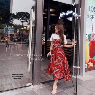 Sét váy thổ cẩm boho chất đẹp (HS)