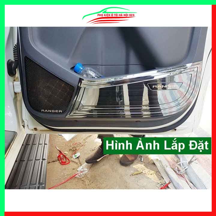 Bộ ốp màng loa Ranger 2017-2021 chuẩn theo xe vân Titan chống xước trang trí nội thất ô tô