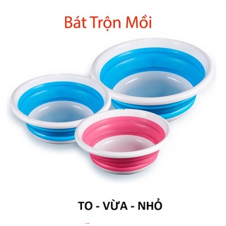 Bát trộn mồi - bát đựng mồi câu cá gấp gọn