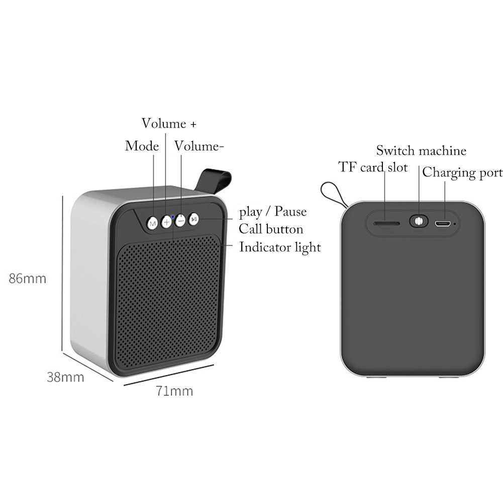 Loa Bluetooth Mini C8 Hỗ Trợ Đài Fm Và Phụ Kiện