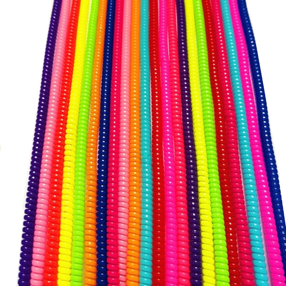 Vỏ bọc bảo vệ dây cáp sạc USB màu trơn cho Android IPhone 60cm