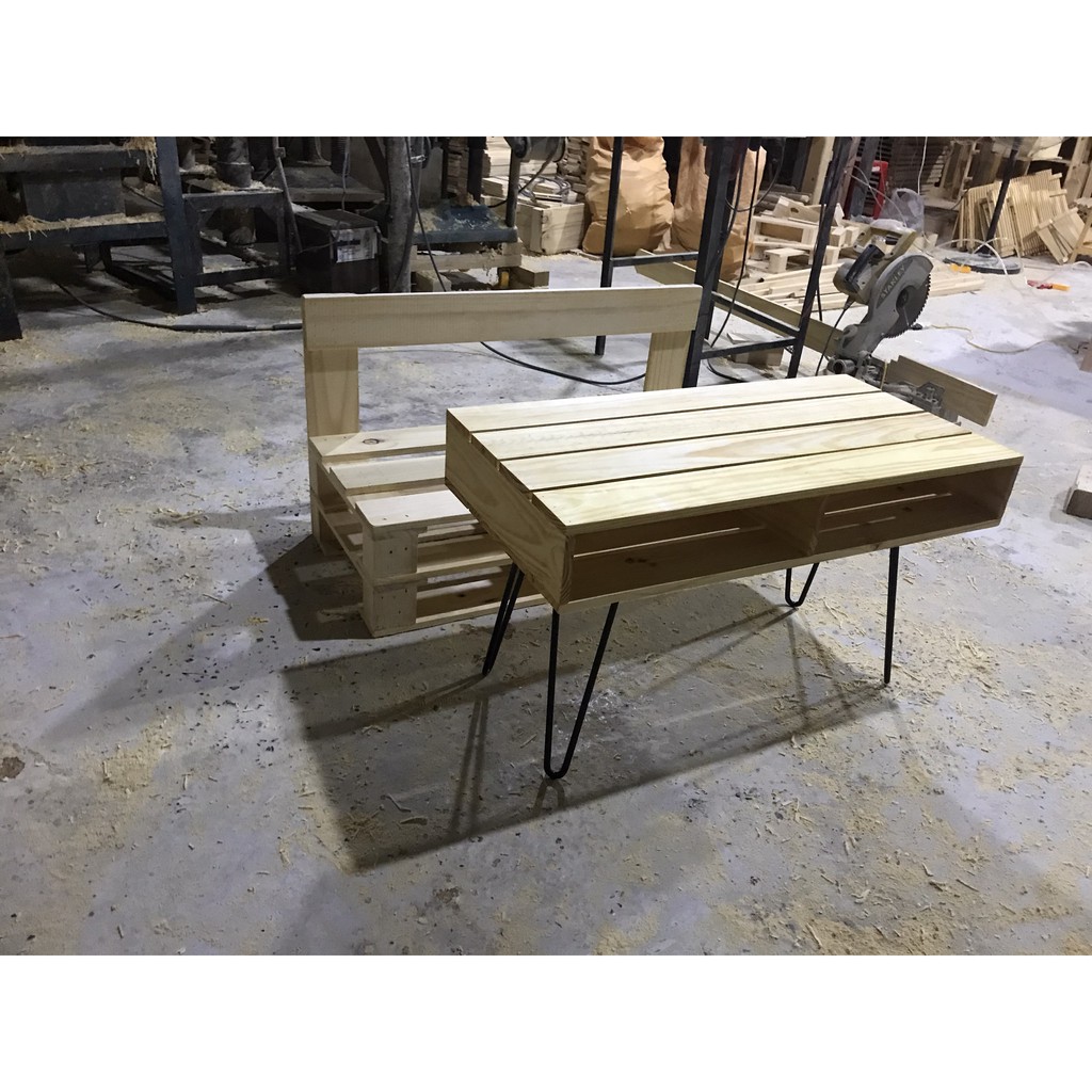 Bộ Sofa pallet và Bàn chân sắt rất chill - Homevuive