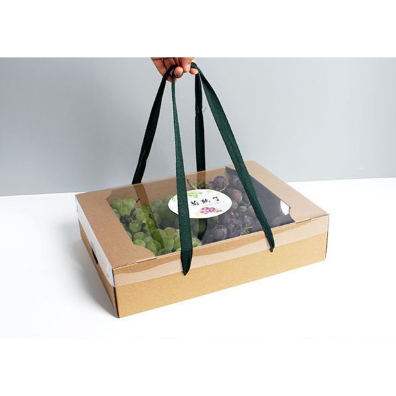 Hộp đựng hoa quả vuông & chữ nhật loại giấy kraft 1.5-5kg lịch sự trang nhã tiện dụng