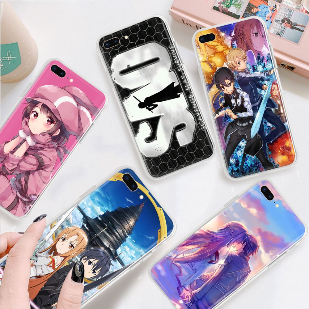 Ốp Lưng Trong Suốt In Hình Sword Art Online Cho Iphone 11 12 Mini X Xs Xr Pro Max Tb126