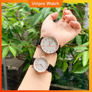 Đồng hồ cặp nam nữ dây da Unidw kiểu dáng thanh lịch đồng hồ đôi size 32mm & 40mm