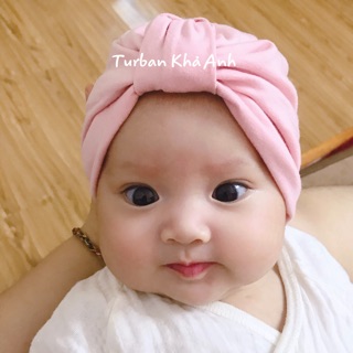 Mũ turban cao cấp cho bé