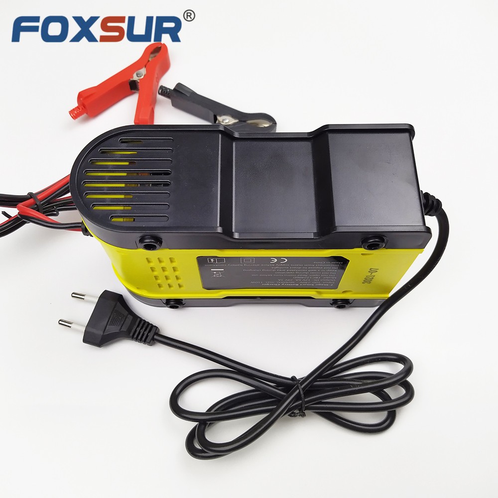 Bộ sạc Foxsur sạc pin Lithium ion 18650, LiFePO4 pin sắt 32650, ắc quy axít chì 12V(6A) 24V(3A) 6Ah - 120AH