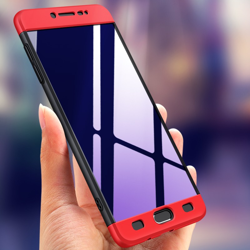 Ốp điện thoại từ nhựa cứng PC viền màu bảo vệ toàn diện cho Samsung C9 Pro
