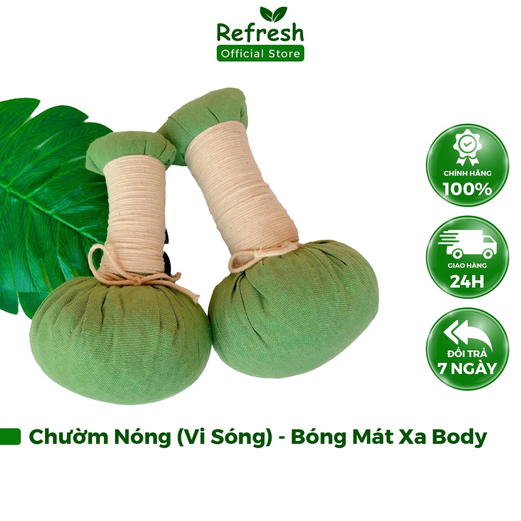 Cặp Bóng Mát Xa Body Thảo Dược Chườm Nóng, Chườm Lạnh REFRESH Giúp Thư Giãn, Giảm Nhức Mỏi , Giảm Stress