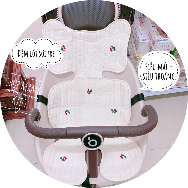 Tấm lót xe đẩy cho bé cotton mềm mại, thoáng khí, phong cách Hàn Quốc