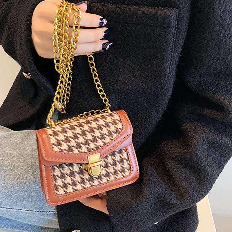 Túi Đeo Chéo mini Dây Mắt Xích Thời Trang Dành Cho Nữ