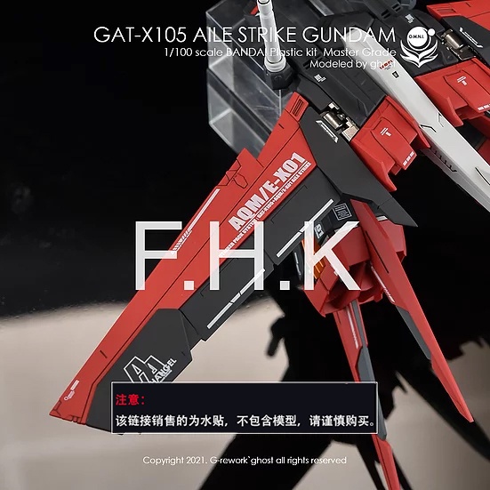 Decal Dán Trang Trí Xe Hơi GHOST MG 1 / 100 RM Aile Strike Ver.Rm Chất Lượng Cao