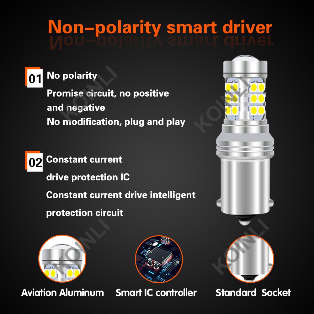 Đèn LED 3Flash T15 1156 7440 P21W W16W W21W Gắn Đuôi Xe Hơi / Mô Tô Dùng Làm Đèn LED DC12V