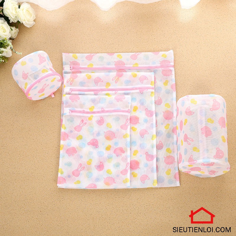 Set 5 túi lưới giặt đồ siêu tiện lợi - Túi lưới giặt quần áo ,đồ lót cho máy giặt