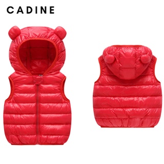Áo phao cho bé áo phao gile siêu nhẹ có mũ tai gấu dễ thương 7-19kg