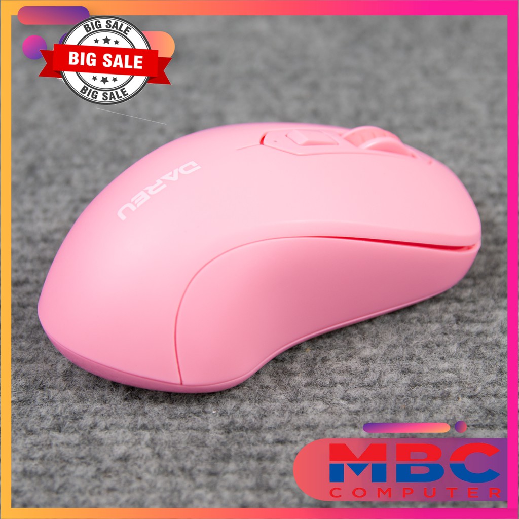 Chuột không dây DAREU LM115G Pink chính hãng BH 24 Tháng