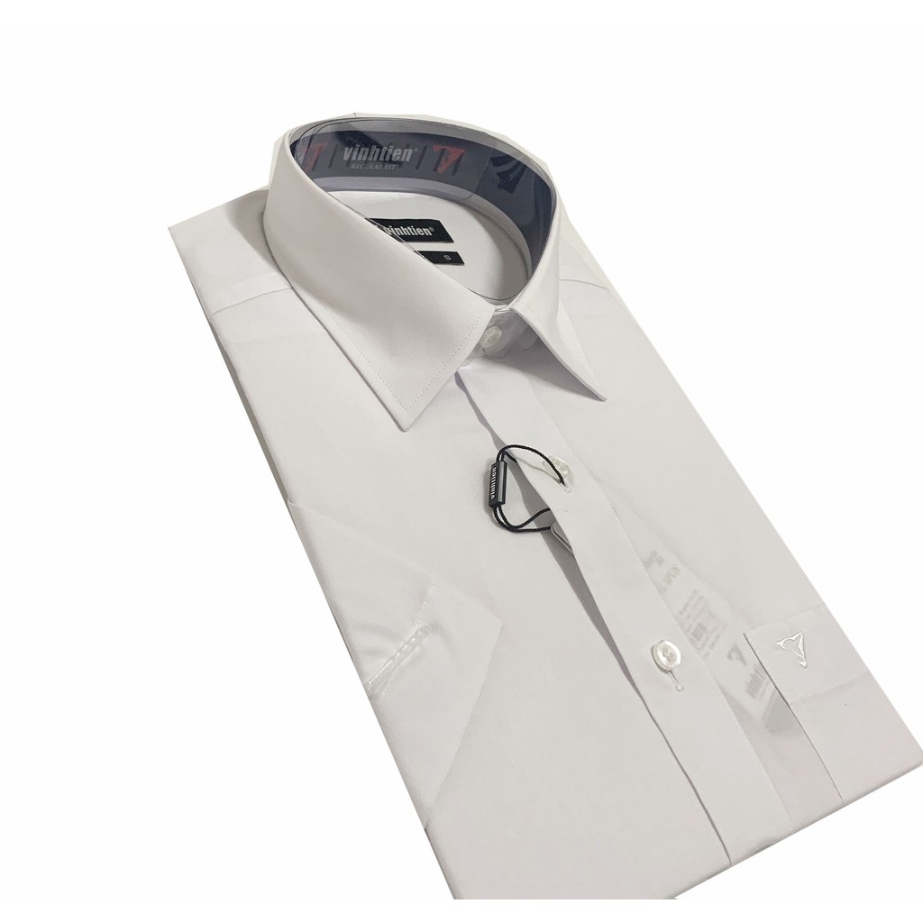 Áo Sơ Mi Ngắn Tay Classic Vĩnh Tiến Trắng GTB 325
