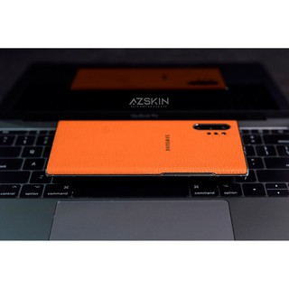 Miếng Dán Da Bò Thật Màu Cam Cho Samsung Note 9
