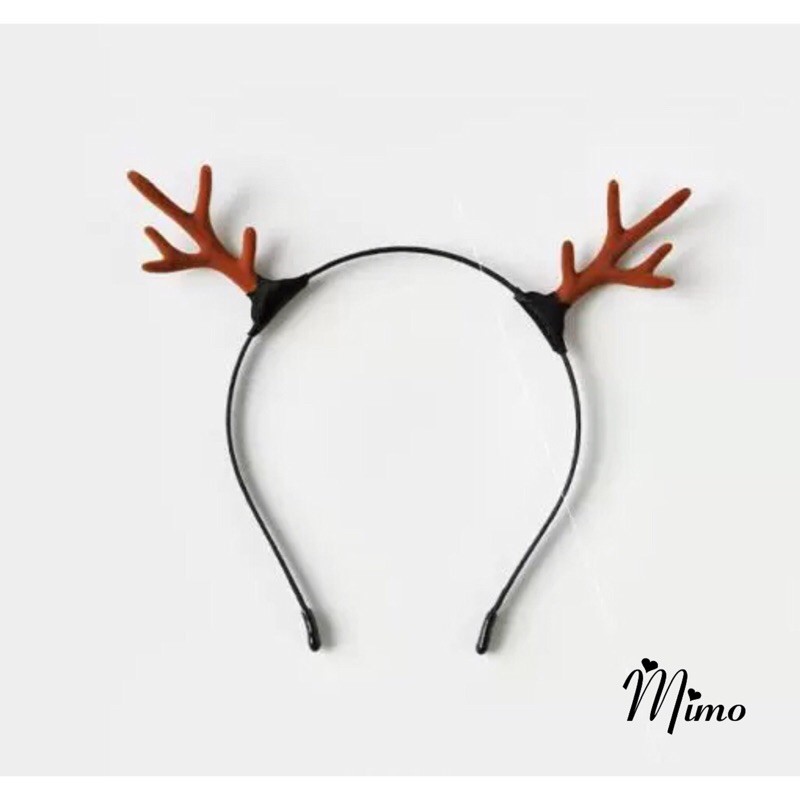 Kẹp Tóc Hình Sừng Tuần Lộc Noel Giáng Sinh phối phụ kiện Xinh Xắn phù hợp để hóa trang chụp ảnh