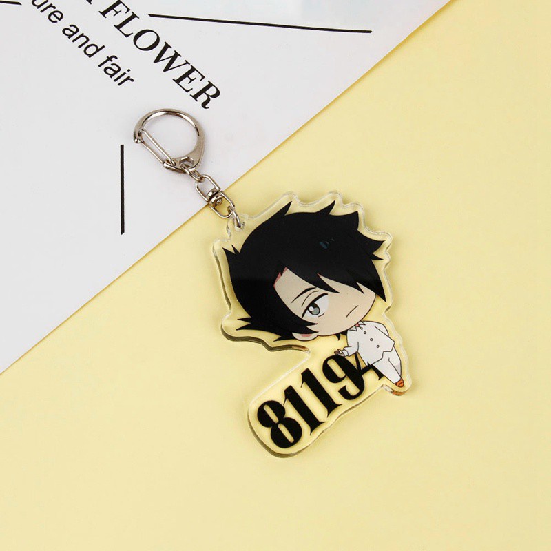YGT Móc khóa acrylic trong suốt hình Anime The Promised Neverland