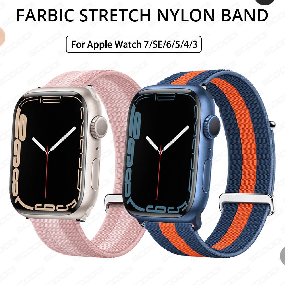 Dây Đeo Nylon Chất Lượng Cao Thay Thế Cho Đồng Hồ Thể Thao Apple 44mm 42mm 45mm 49mm 41mm 40mm 38mm Series 8 7 6 5 4 3 2 1 SE