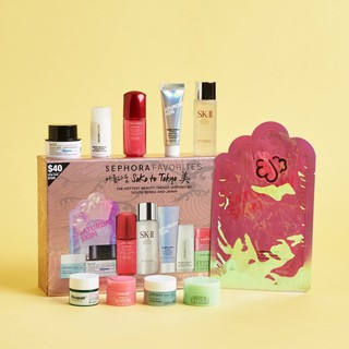 Tách set Sephora Favorites Soko To Tokyo 2019 serum Shiseido, kem dưỡng Belif, mặt nạ ngủ Glow Recipe, SK II