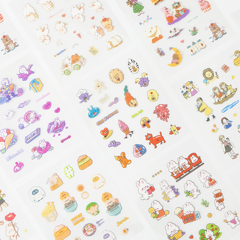 Suuuny 1 Pcs 100 Sweet Series Sticker Pack Stickers Diary Decoration Supplies