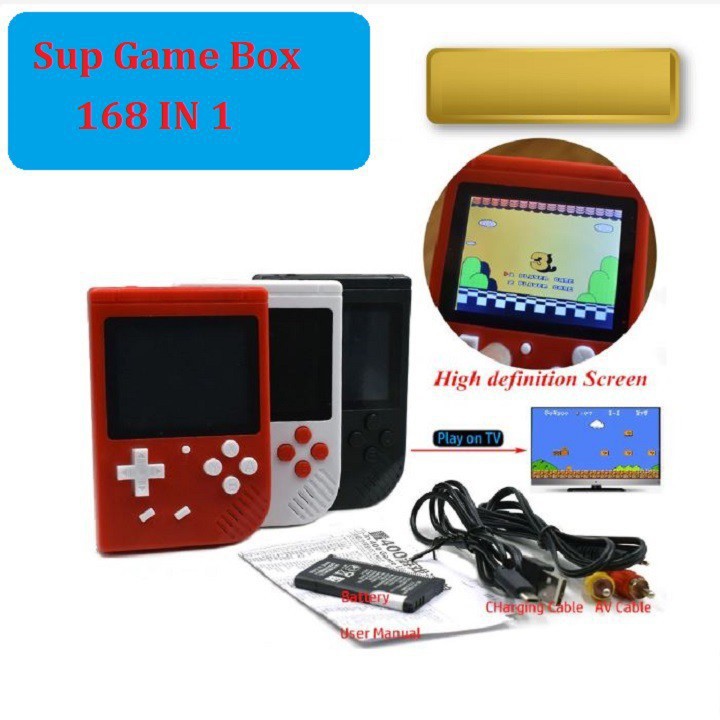 [HÀNG SẴN] Máy Chơi Game Cầm Tay Sup Game Box 168 Games In 1(Giao màu ngẫu nhiên)