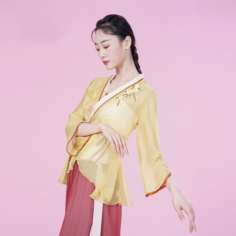 M &amp; E Trang Phục Múa Dân Tộc Truyền Thống Cổ Điển Thanh Lịch Rhyme Cho Nữ Tập Yoga Khiêu Vũ Cơ Thể