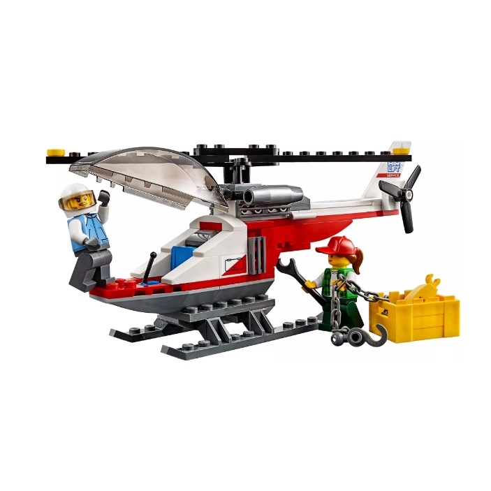 Bộ đồ chơi Lego lắp ghép mô hình xe kéo trực thăng dành cho các bé tự hoàn thành tại nhà
