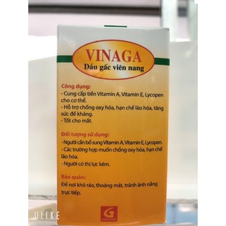 Vinaga - dầu gấc viên nang (lọ 100v)