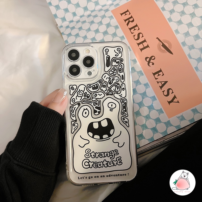 Ốp Điện Thoại TPU Mềm Màu Laser Hình Quái Vật Vui Nhộn Cho iPhone 13 Mini 12 Pro Max 11 Xr Xs Max X 7 8 Plus 12 Mini