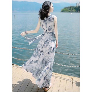 ĐẦM MAXI VOAN LỤA DÁNG DÀI CAO CẤP
